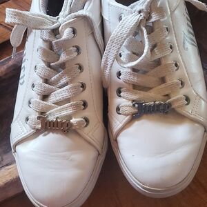 Juicy Couture White Sneakers with Metallic Accents